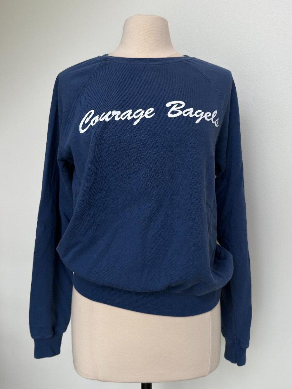 Courage Bagels - Navy Crewneck Sweater